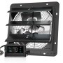 VEVOR exhaust fan, 305 mm, temperature and humidity controller, EC motor, 904 CFM, wall-mounted fan with variable speed control, ventilation and cooling for greenhouses and garages