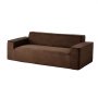 VEVOR Divano Moderno in Velluto a Coste Lunghezza 211 cm con Sedute Profonde, Divano con Braccioli Larghi 254mm, Poltrona Relax in Peluche per Soggiorno, Camera da Letto, Marrone
