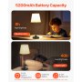 VEVOR Lampada da Tavolo Senza Fili 2 Pezzi con Paralume in Tessuto Batteria Ricaricabile Integrata da 5200 mAh, Lampada da Scrivania Dimmerabile 3 Livelli per Camera da Letto, Comodino, Nero
