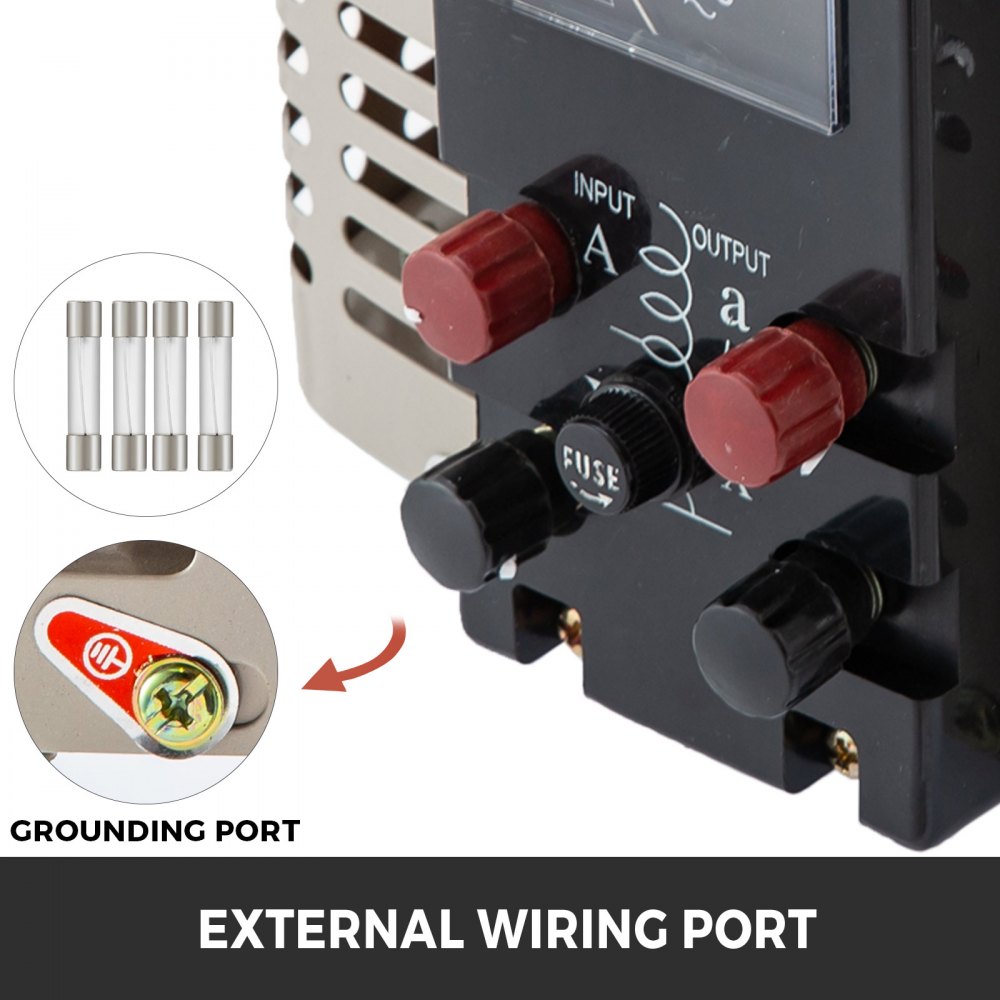 VEVOR trasformatori elettrici Trasformatore Variabile 220V Ac 0-300 V Ac Trasformatore di Tensione 50Hz Convertitori di Potenza con Protezione Standard