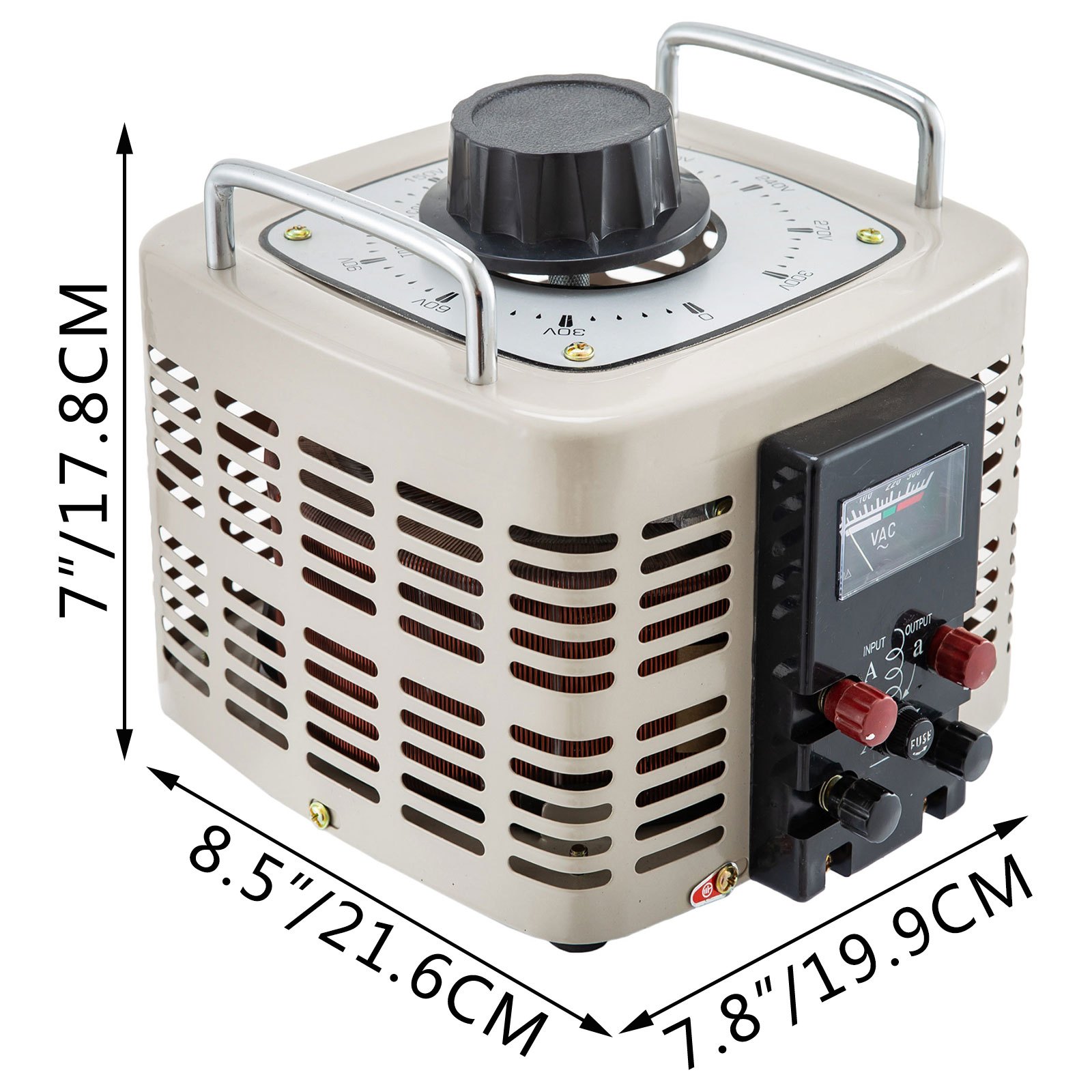 VEVOR trasformatori elettrici Trasformatore Variabile 220V Ac 0-300 V Ac Trasformatore di Tensione 50Hz Convertitori di Potenza con Protezione Standard