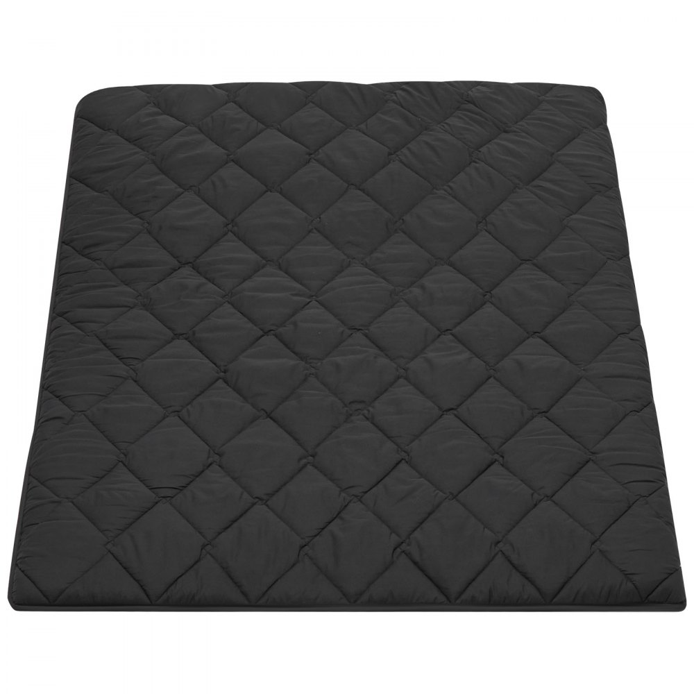 VEVOR Materasso Tatami Addensato da 2032 x 1372 x 89 mm, Tatami Pieghevole Dimensioni Standard, con Borsa Portaoggetti e Accessori di Montaggio, Materassino a 9 Strati per Meditazione Yoga, Nero