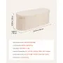 VEVOR Panca Contenitore Ovale Cassapanca Portaoggetti Panca Pieghevole Imbottita Carico 299,37 kg per Letto con Ampio Spazio di Stoccaggio, per Soggiorno, Ingresso, Camera da Letto, Beige