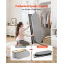 VEVOR Panca Contenitore Ovale Cassapanca Pieghevole Panca Pieghevole Imbottita Carico max. 299,37 kg per Letto con Ampio Spazio di Stoccaggio per Soggiorno, Camera da Letto, Ingresso, Grigio