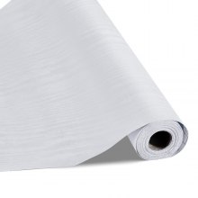 VEVOR Carta da Parati Adesiva Decorativa 45 cm x 10 m, Rotolo di Carta da Parati Autoadesiva in Vinile, Impermeabile, per Rivestimenti Murali, Camere da Letto, Cucine, Uffici, Colore Legno Bianco