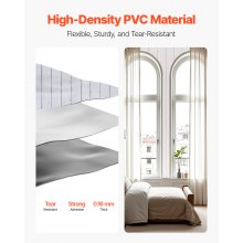 VEVOR Carta da Parati Adesiva Decorativa 45 cm x 12 m, Rotolo di Carta da Parati Autoadesiva in Vinile, Impermeabile, per Rivestimenti Murali, Camere da Letto, Cucine, Uffici, Colore Legno Bianco