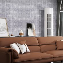 VEVOR Carta da Parati Adesiva Decorativa 40 cm x 15 m, Rotolo di Carta da Parati Autoadesiva in Vinile, Impermeabile, per Rivestimenti Murali, Camere da Letto, Cucine, Uffici, Colore Grigio Scuro