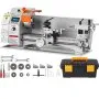 VEVOR Mini Tornio da Banco per Metallo Motore 800W in Ghisa HT200 Velocità tra 150-2500 giri/min Variazione Costante, Mini Tornio per Metalli 80 x 34 x 36 cm Cono Mandrino MT5 Diametro Mandrino 100mm