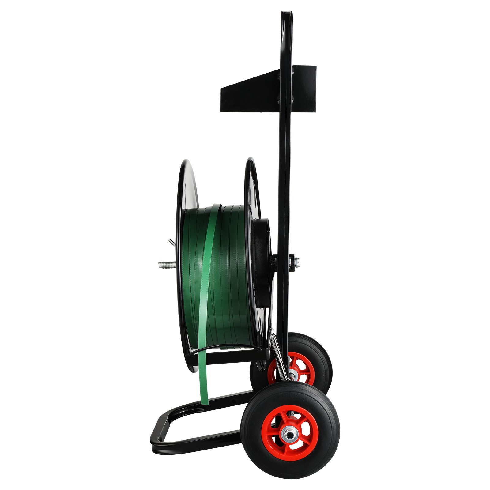 VEVOR Carrello per Reggiatura, Rotoli di Reggia in PET/PP/Fibra, Carrello rinforzato per reggiatura, Diametro Interno di 203 mm Robusto Distributore per Reggia, Dotato di Sistema Frenante Migliorato