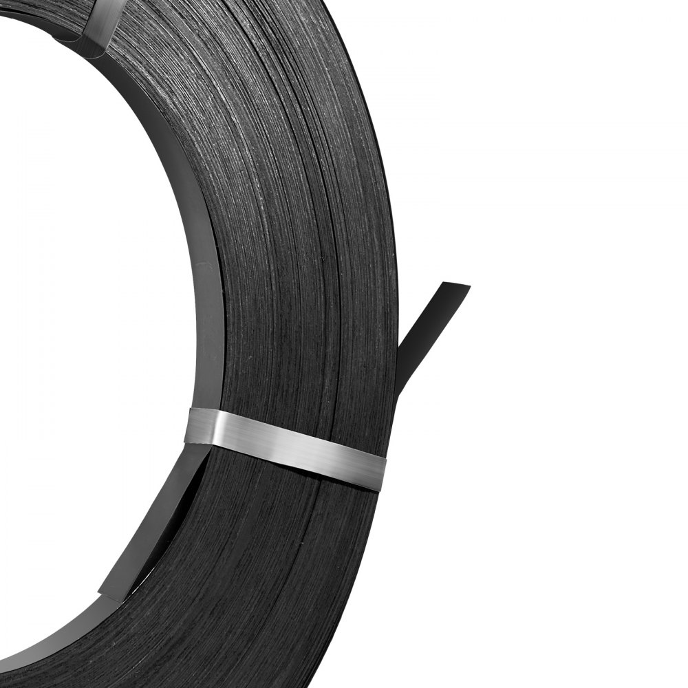 VEVOR Bobina di Reggetta in Acciaio, 19 mm x 0,55 mm x 500 m, Bobina di Reggetta in Metallo Resistente ad Ambienti Difficili, Resistenza alla Rottura di 771 kg, per Pallet per Imballaggio su Pallet