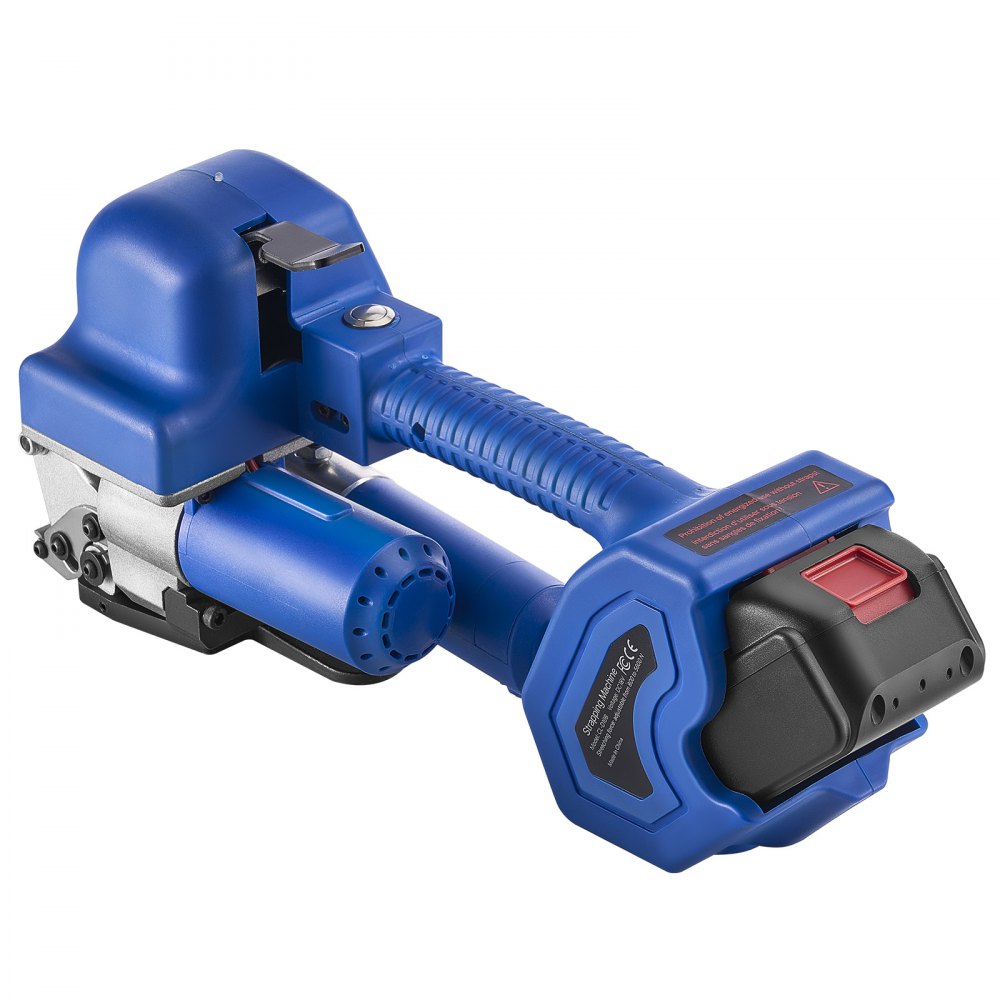 VEVOR Reggiatrice Elettrica, 2 Batterie da 4000 mAh, Strumento di Reggiatura Automatico con Display Digitale per Reggette Larghe 10-19 mm, Macchina Tenditrice per Pallet di Scatole di Imballaggio