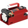 VEVOR Pompa Travaso per Diesel CC12V Portata 37,8L/min Portatile per Trasferimento Carburante nell'Officina, Pompa per Trasferimento del Diesel Cherosene Prevalenza Max. 8m in Lega di Alluminio Ghisa