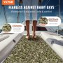 VEVOR Pavimento per Barche in Schiuma EVA 2400 x 900 mm Pavimento per Decking Autoadesivo Antiscivolo, 21600 cm², Tappetino Marino per Barche, Yacht, Pontoni, Coperte per Kayak