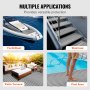 VEVOR Pavimento per Barca in Schiuma EVA Coperta per Barca 2400x900x6mm Pavimento Autoadesivo Antiscivolo 21600cm² Tappeto Marino per Barche Yacht Pontoni Coperte per Kayak