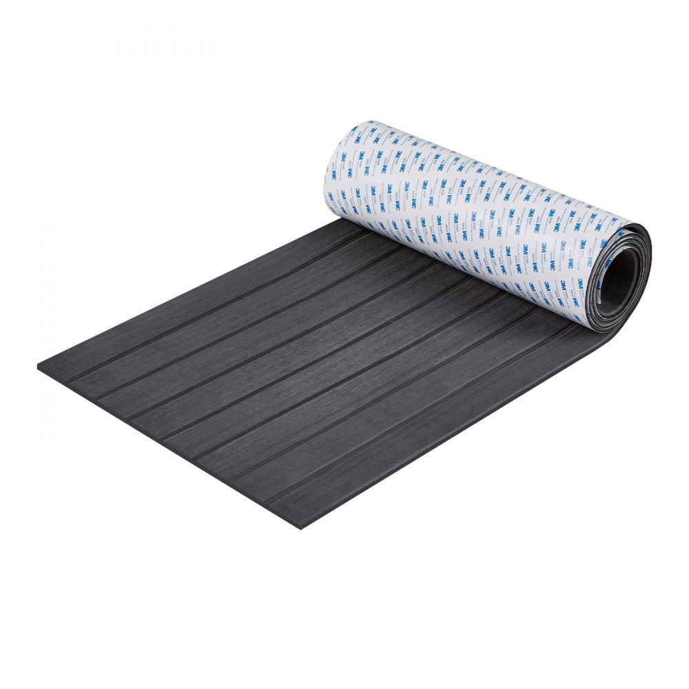 VEVOR Pavimento per Barca in Schiuma EVA Coperta per Barca 2400x450x6mm Pavimento Autoadesivo Antiscivolo 10800cm² Tappeto Marino per Barche Yacht Pontoni Coperte per Kayak