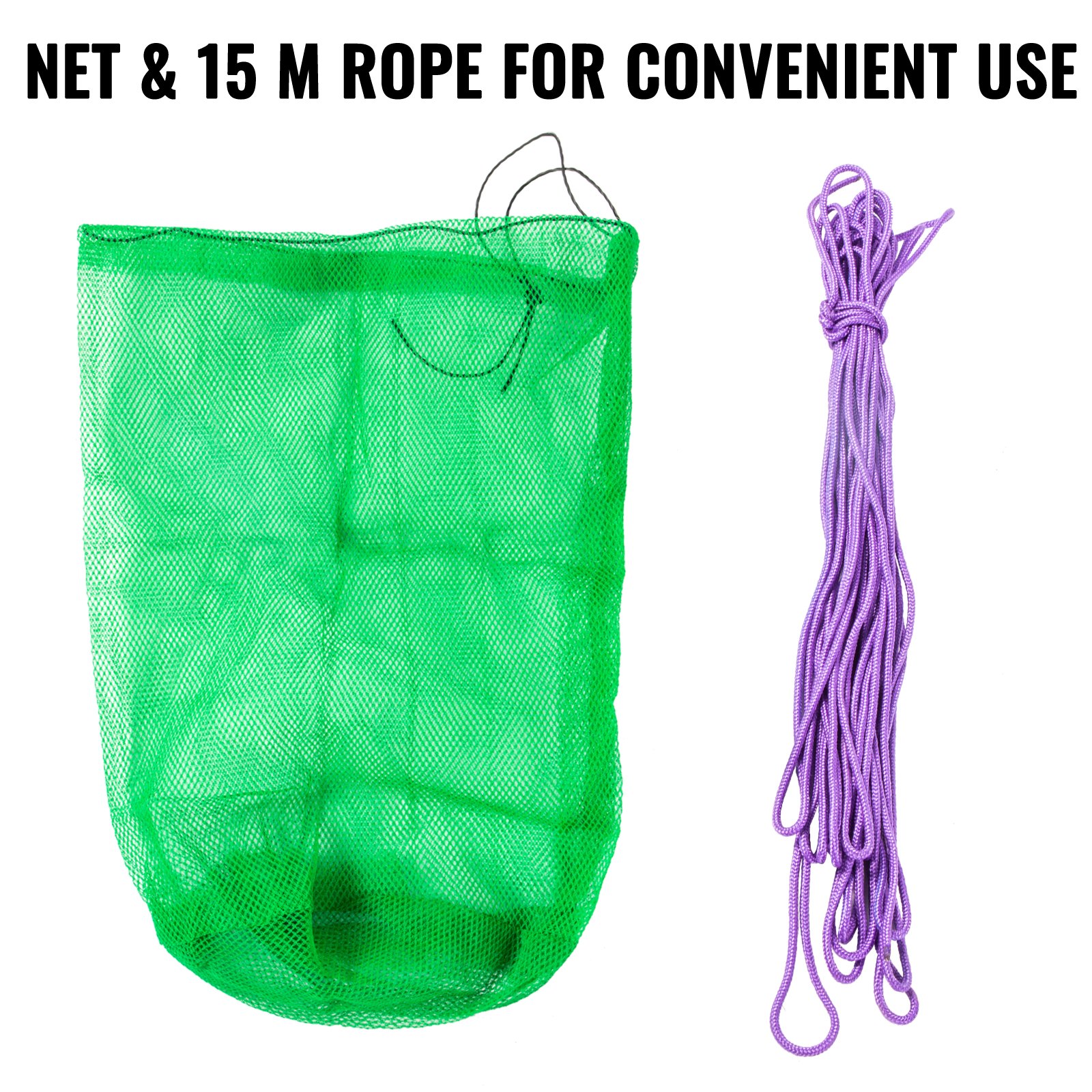 VEVOR Spazzolatrice per Prato Pali Pieghevole 260 x 90 x 18 cm, Spazzolatrice per Prati Artificiali con Corda Lunghezza da 15m e Borsa a Rete, Rastrello per Erba Rullo in Laghi Stagni Piscine Spiagge