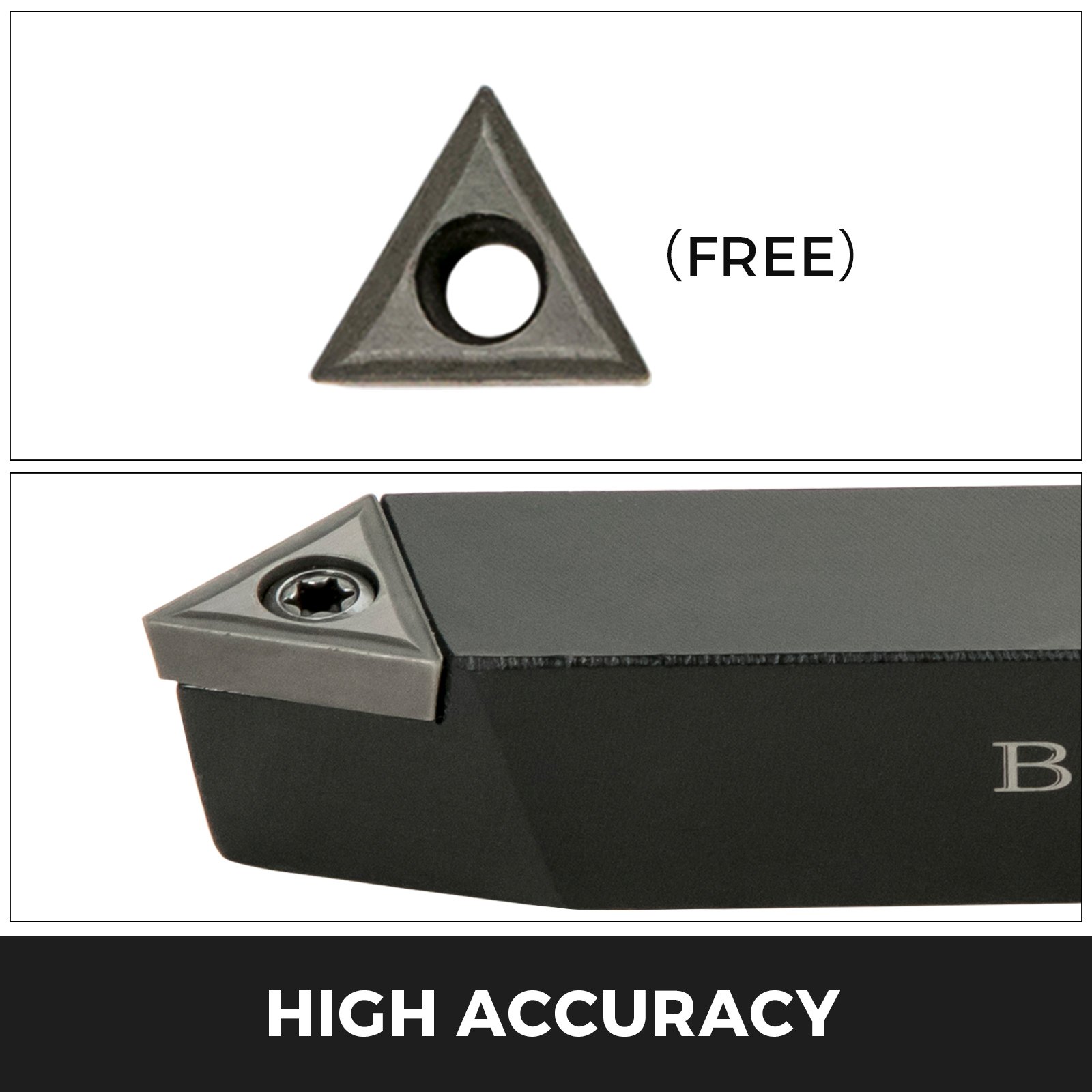 Utensili Tornio 10mm 5 Pezzi Inserti Pertornioutensiliindicizzabili Colore Nero