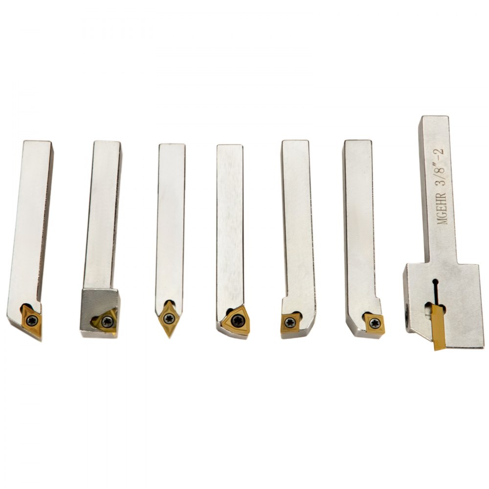 Utensili Tornio 9,5mm 3/8 Pollici 7 Pezzi Inserti Zincato Utensili Indicizzabili