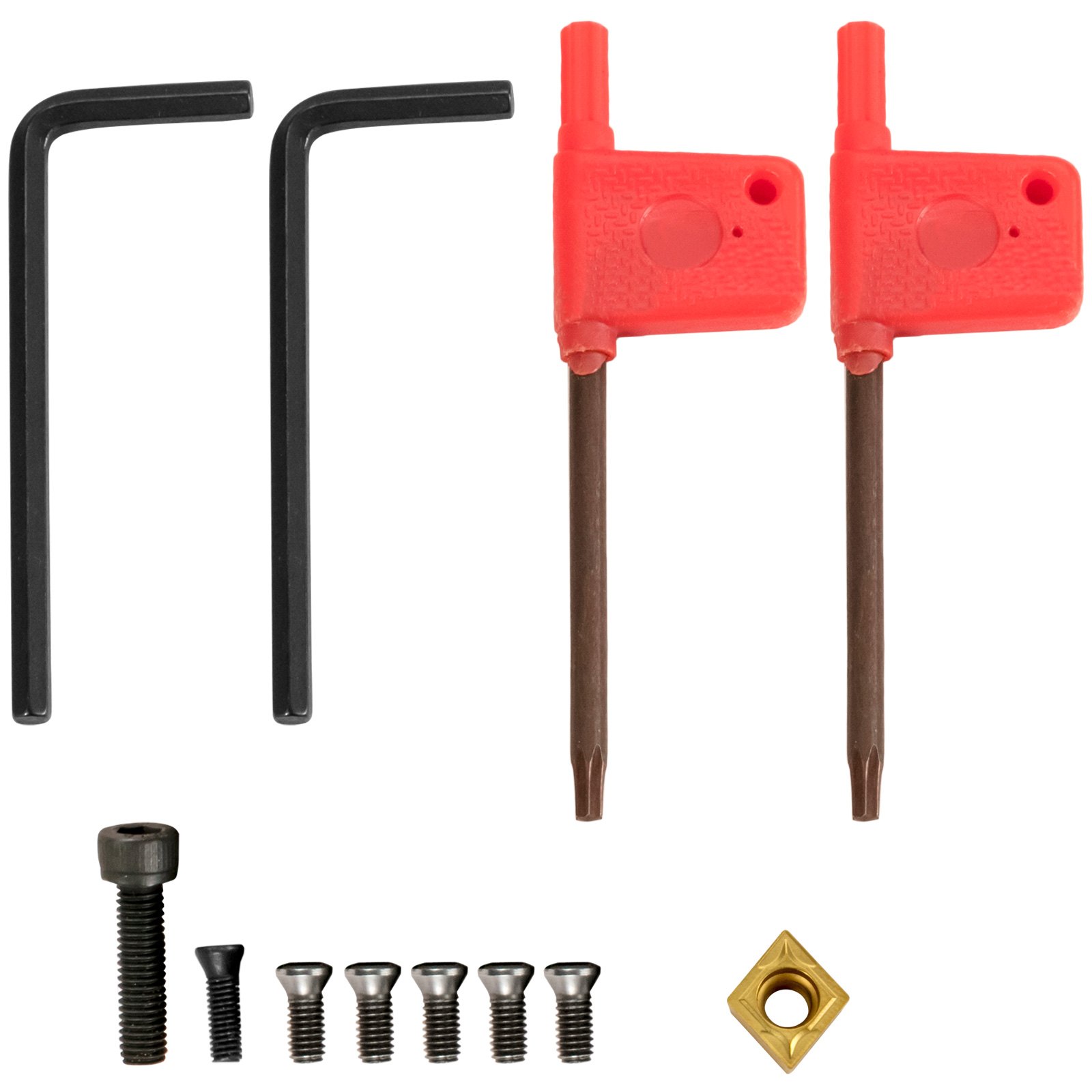 Utensili Tornio 12,7mm 1/2pollici 7 Pezzi Inserti Zincato Utensili Indicizzabili