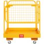 VEVOR Piattaforma Cestello di Sicurezza per Carrello Elevatore Carico Max 544 kg Cesta per Muletto con Piattaforma di Lavoro Portapersone Uso Industriale 92x92 cm Griglia di Protezione con Serrature