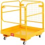 VEVOR Piattaforma Cestello di Sicurezza per Carrello Elevatore Carico Max 544 kg Cesta per Muletto con Piattaforma di Lavoro Portapersone Uso Industriale 92x92 cm Griglia di Protezione con Serrature