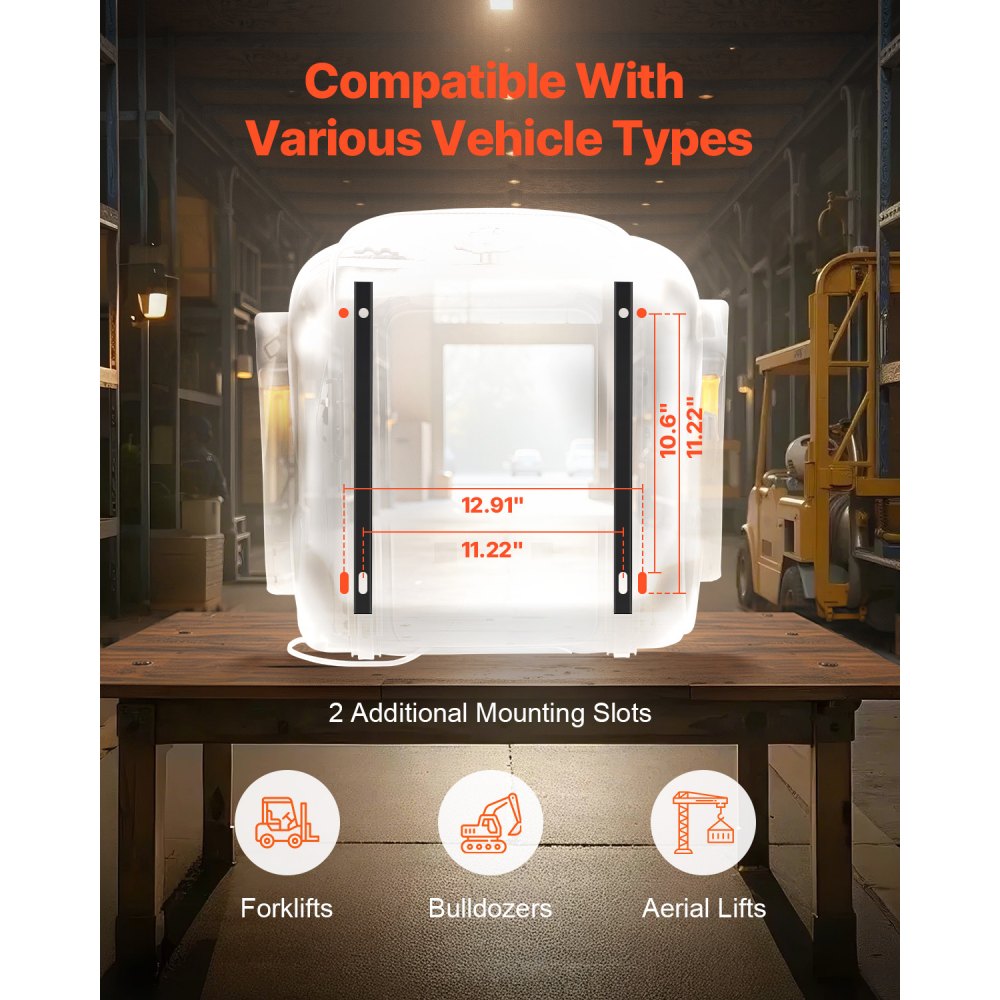 VEVOR Sedile Universale per Carrello Elevatore, con Schienale Regolabile, Bracciolo, Poggiatesta e Cintura di Sicurezza, Sedile per Trattore Pieghevole Sicuro con Microinterruttore, per Tosaerba