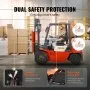 VEVOR Sedile universale per carrello elevatore Sedile per trattore regolabile con braccioli per cintura di sicurezza
