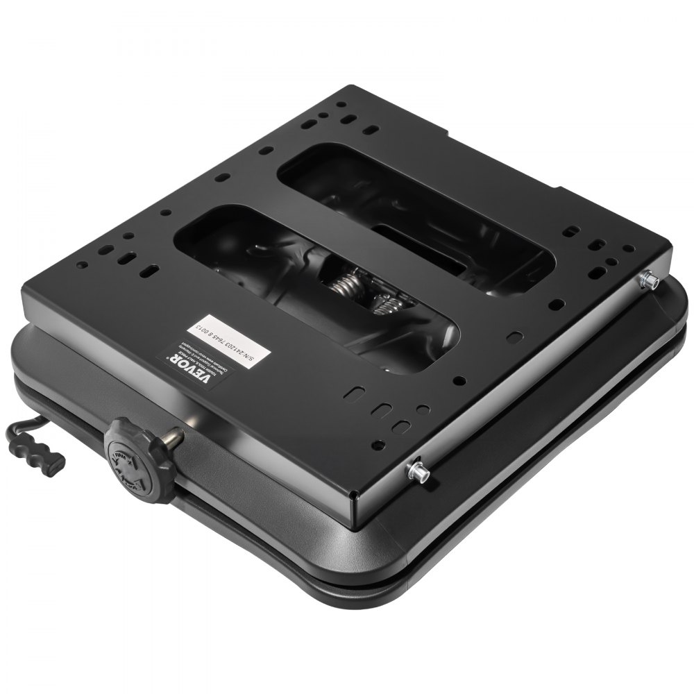 VEVOR Kit di Sospensione del Sedile con Binario Scorrevole, Sospensione Universale del Sedile ad Aria con Copertura Antipolvere, Regolabile da 150 mm Avanti a Indietro, per Carrello Elevatore, Nero