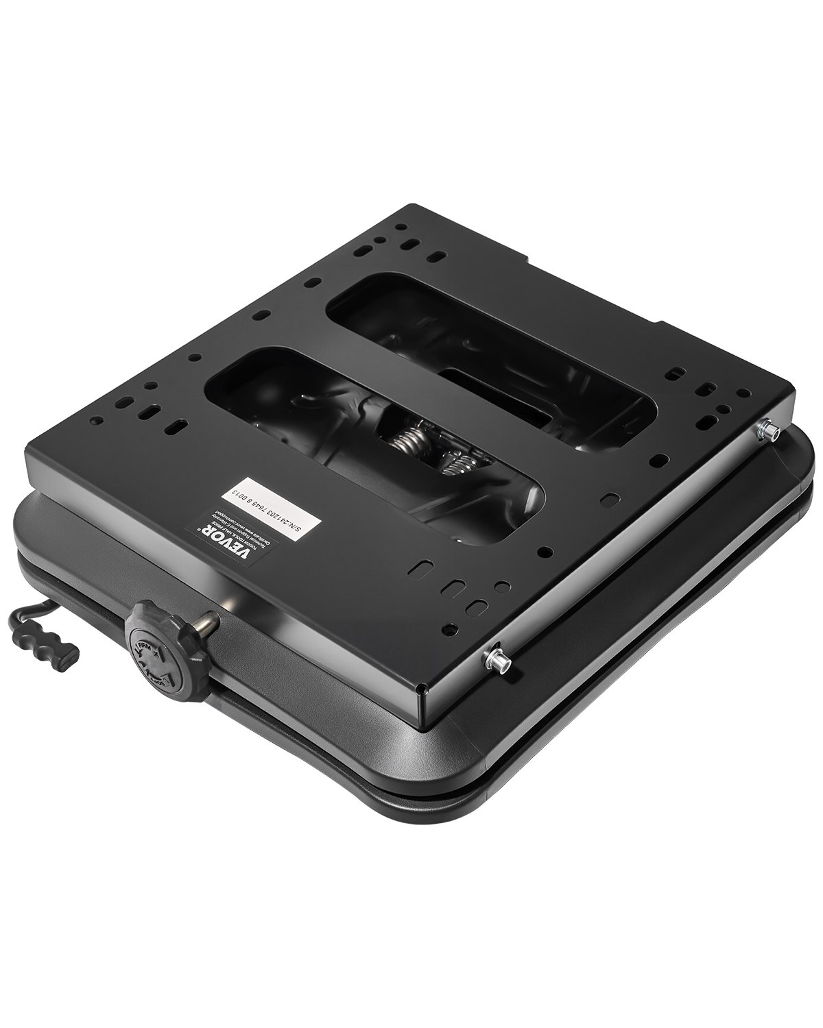 VEVOR Kit di Sospensione del Sedile con Binario Scorrevole, Sospensione Universale del Sedile ad Aria con Copertura Antipolvere, Regolabile da 150 mm Avanti a Indietro, per Carrello Elevatore, Nero