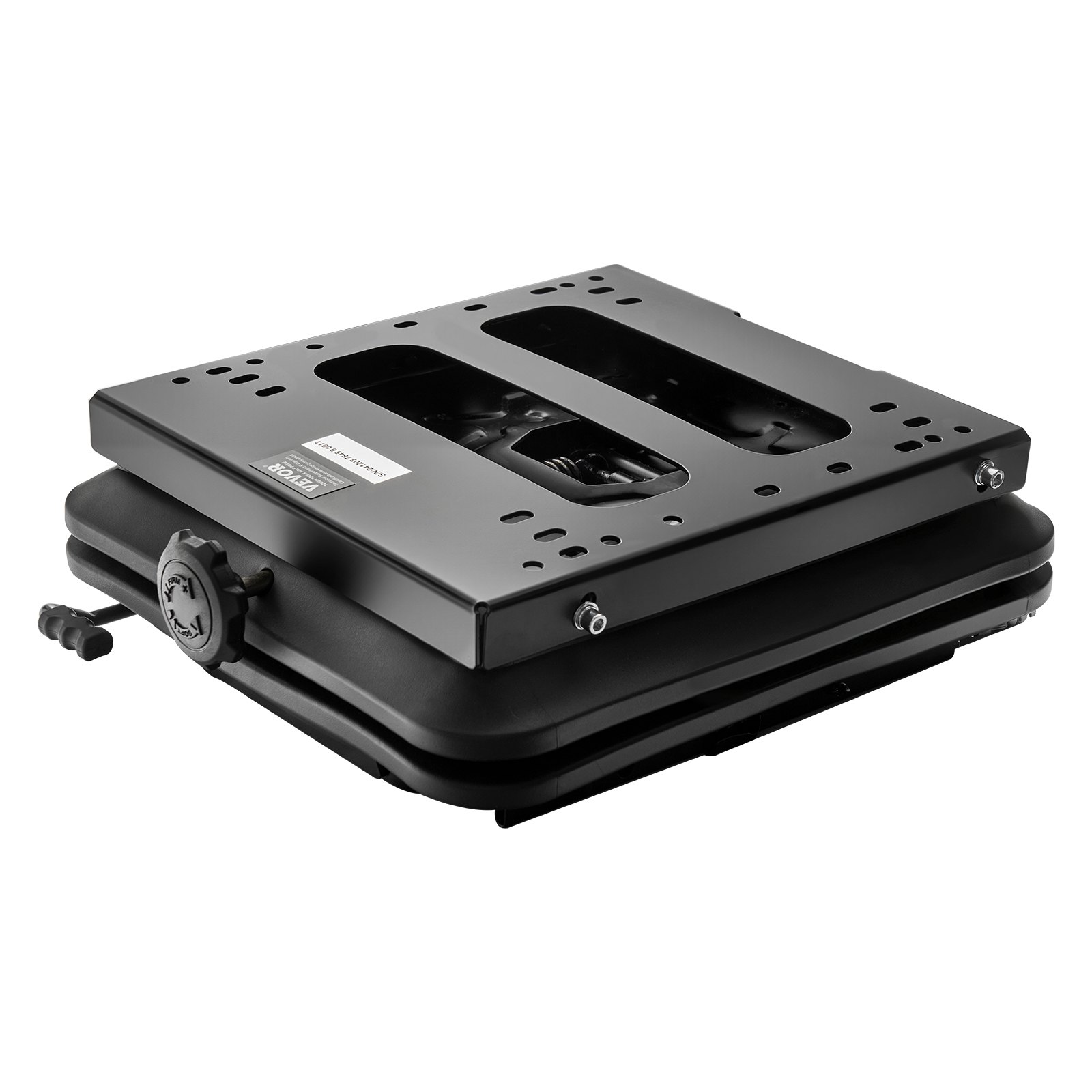 VEVOR Kit di Sospensione del Sedile con Binario Scorrevole, Sospensione Universale del Sedile ad Aria con Copertura Antipolvere, Regolabile da 150 mm Avanti a Indietro, per Carrello Elevatore, Nero