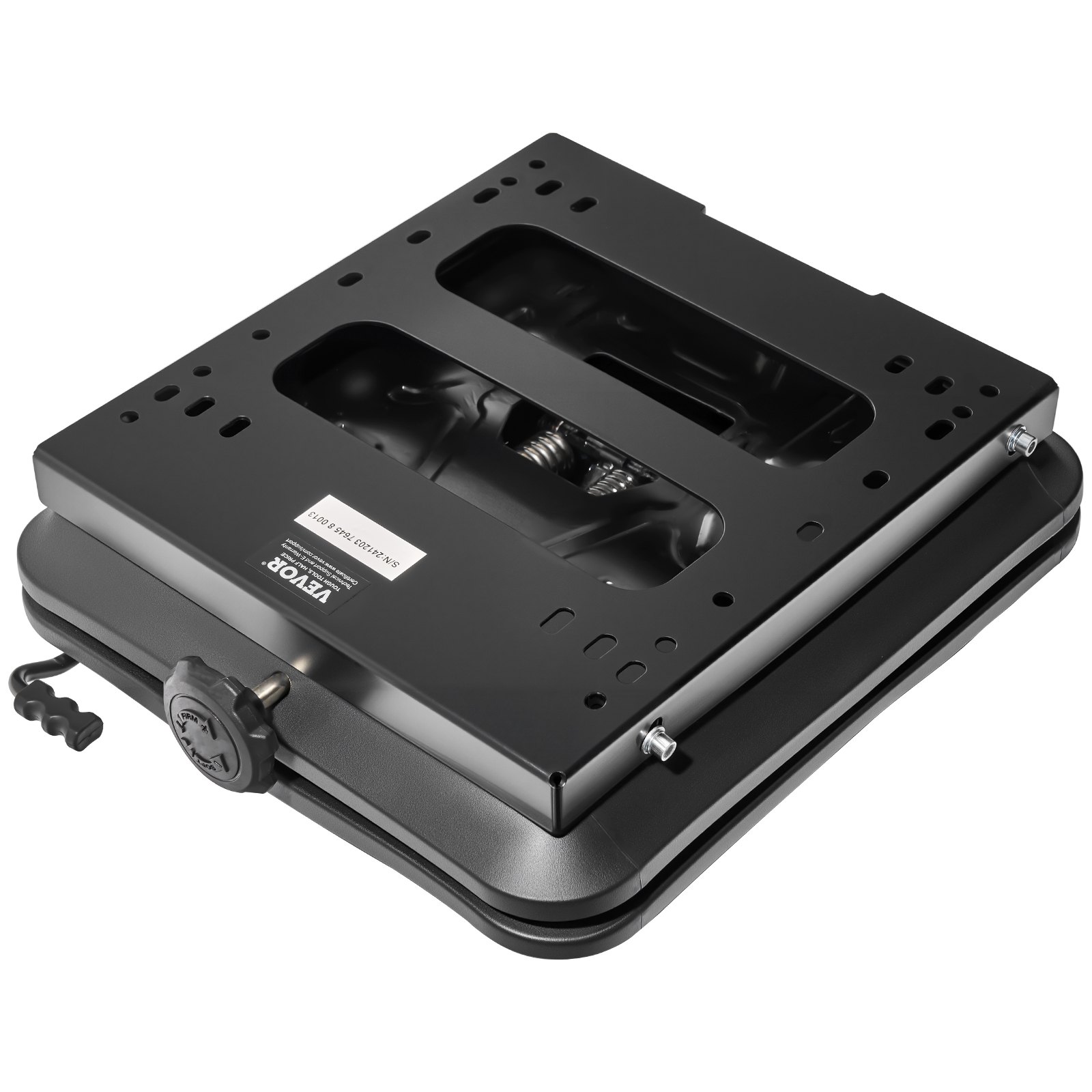 VEVOR Kit di Sospensione del Sedile con Binario Scorrevole, Sospensione Universale del Sedile ad Aria con Copertura Antipolvere, Regolabile da 150 mm Avanti a Indietro, per Carrello Elevatore, Nero