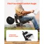 VEVOR Sedile Universale per Carrello Elevatore con Microinterruttore, Sedile con Sospensione Impermeabile per Trattore, Schienale Regolabile, Poggiatesta e Cintura di Sicurezza, per Minipale, Tosaerba