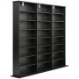 VEVOR Mobiletto Armadietto 142 x 22 x 130 cm Porta DVD CD Libri Giochi Multimediale 24 Scomparti 8 Ripiani, Armadio Autoportante Salvaspazio per CD DVD Dischi di Giochi per Studio Soggiorno Casa, Nero