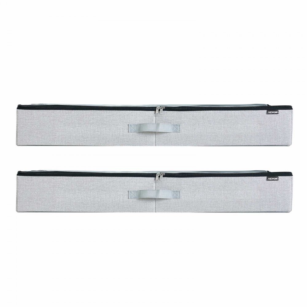 VEVOR Contenitore Sottoletto con Coperchi Trasparenti, 850 x 430 x 120 mm, Organizzatore Portaoggetti Sottoletto, Contenitori per Vestiti, Scarpe, Coperte, Confezione da 2, 45 Litri a Basso Profilo