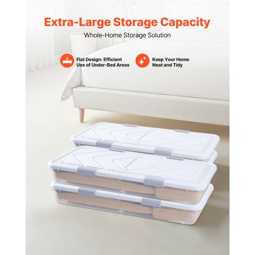 Cyrank Organizer Sotto Il Letto Con Finestra Trasparente – Contenitore Pieghevole Per Scarpe, Coperte E Abbigliamento - 3