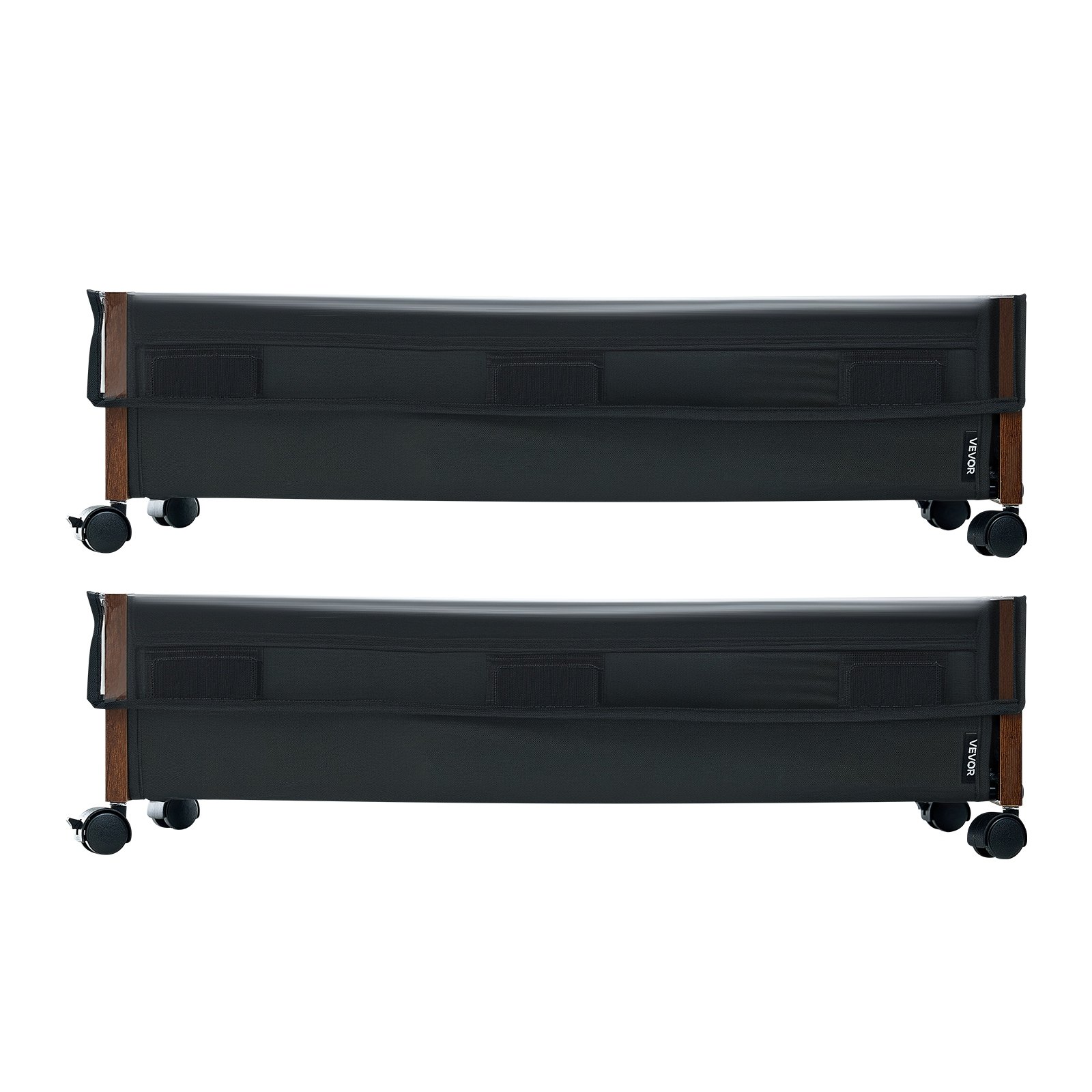 VEVOR Under Bed Storage with Wheels, 650 x 460 x 180 mm Underbed Containers, Underbed Shoes Organizer with Lockable Wheels, Rolling Under the Bed Storage Bins for Clothes, Shoes, Blankets, 2 Pack
