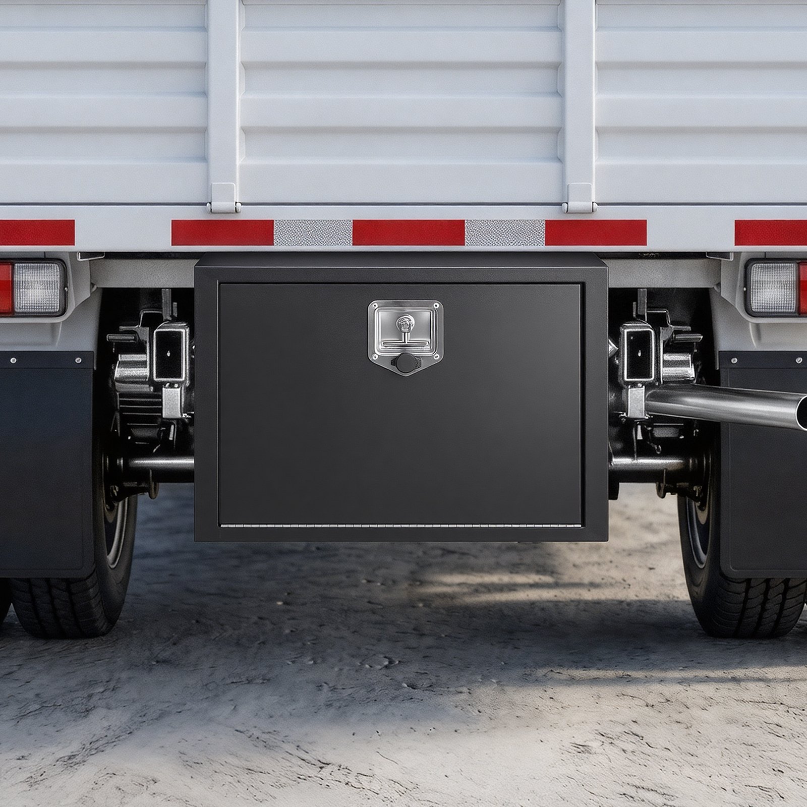 VEVOR Cassetta Porta Attrezzi Sottopianale per Camion Rimorchio Furgone, Cassapanca Portaoggetti Sotto il Pianale 762 x 457 x 457 mm in Acciaio Carico max 40 kg, Cassetta per Attrezzi Sottopianale