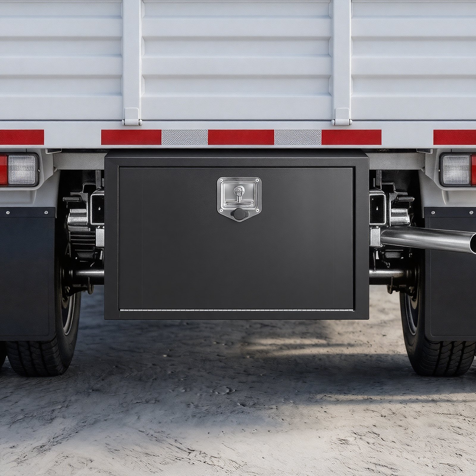 VEVOR Cassetta Porta Attrezzi Sottopianale per Camion Rimorchio Furgone, Cassapanca Portaoggetti Sotto il Pianale di Veicoli 914 x 457 x 457 mm in Acciaio con Serratura, Cassetta per Attrezzi Auto