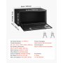 VEVOR Cassetta Porta Attrezzi Sottopianale per Camion Rimorchio Furgone, Cassapanca Portaoggetti Sotto il Pianale di Veicoli 1219 x 609 x 609 mm in Acciaio Carico max 50 kg, Cassetta per Attrezzi