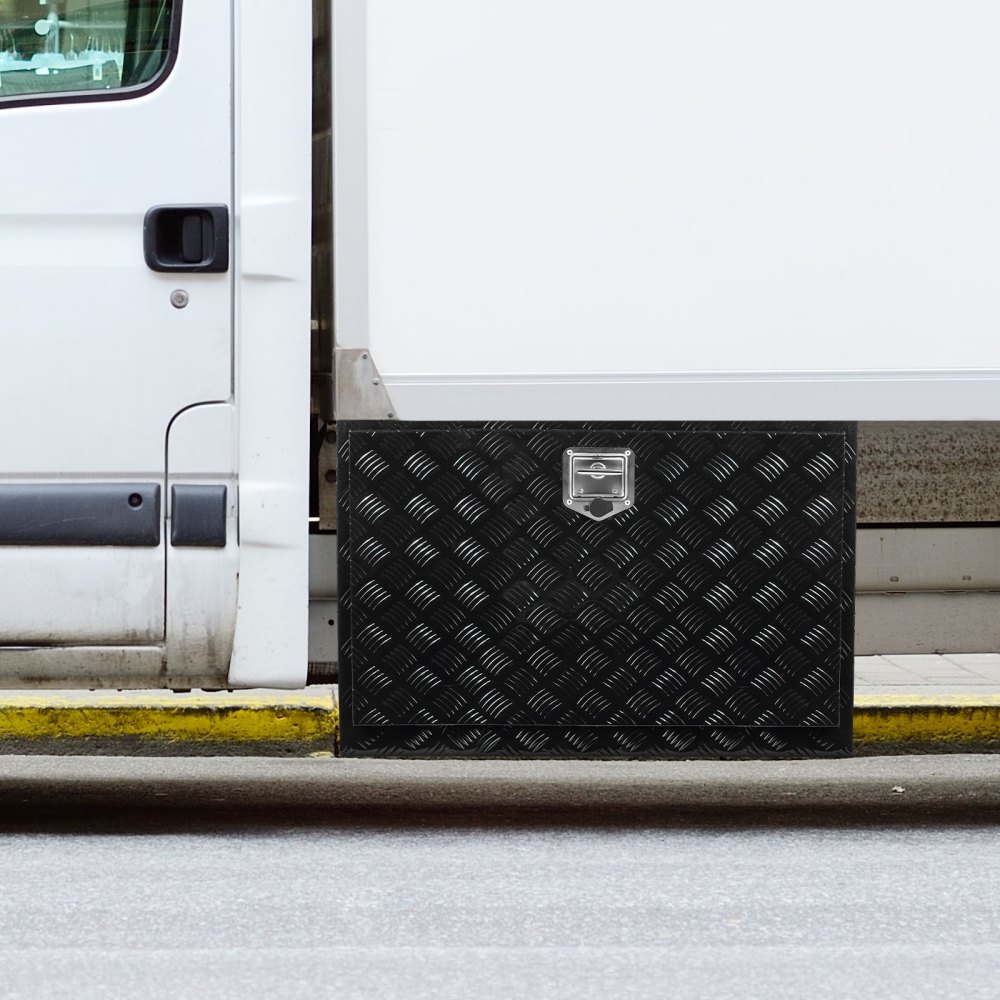VEVOR Cassetta porta attrezzi per camion autocarro sottoscocca, Cassetta degli attrezzi 1219x610x610mm, Scatola portaoggetti per pick-up, Materiale di alluminio, Cassetta porta attrezzi carico 50 kg