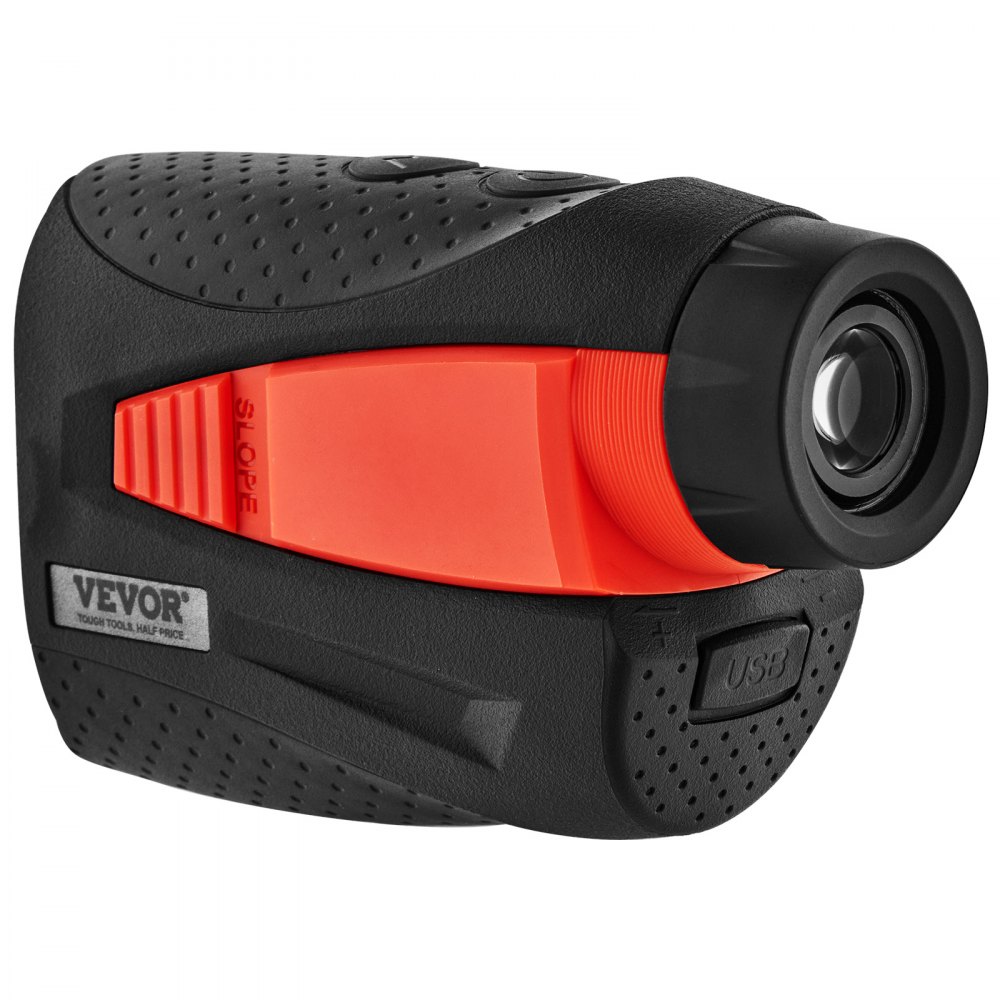 VEVOR Telemetro da Caccia/Golf Telemetro Laser Ricaricabile 1183 m Precisione ± 1 m Ingrandimento 6X Mirino da 22 mm con Supporto Magnetico Blocco Bandiera di Compensazione della Pendenza Caccia Golf