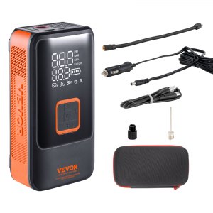 VEVOR Gonfiatore per Pneumatici Auto max. circa 7800 mAh Compressore d'Aria  Portatile 11 bar Doppia Alimentazione 12V DC, Gonfiatore Pneumatici  Compressore Aria Portatile Elettrico per Bicicletta Auto : : Auto  e Moto