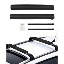 VEVOR Cuscinetti Morbidi per Portapacchi da Tetto, Cuscinetto Universale per Portapacchi per Auto 711,2 mm, Carico 40 kg con 2 Cinghie di Fissaggio, Portapacchi per SUP, Canoa, Snowboard