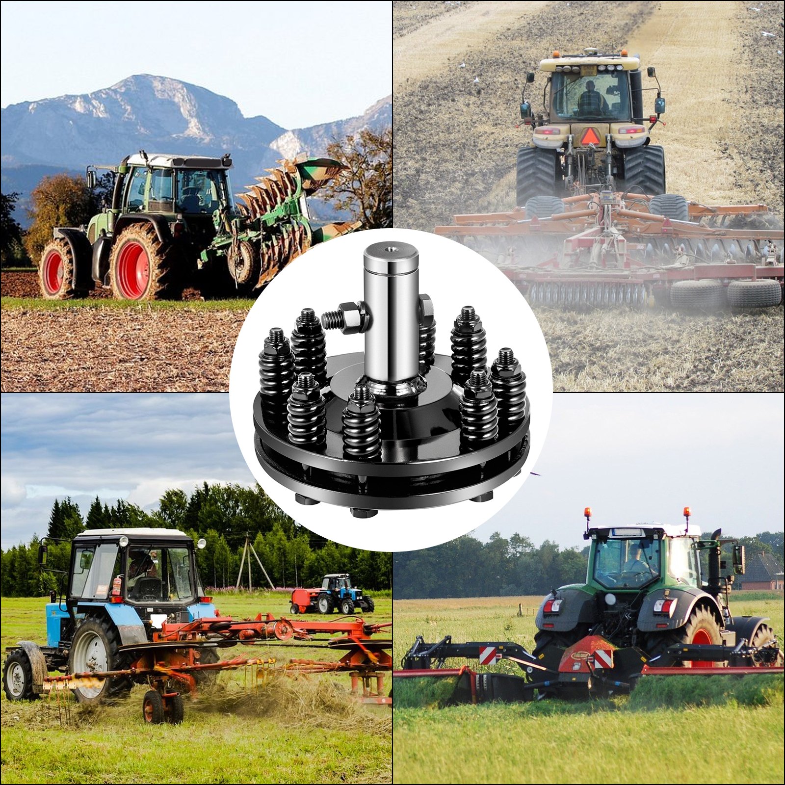 Limitatore a Dischi di Attrito, 1-3/8" 900 nm Limitatore a Disco di Attrito Adattabile per Alberi di Scorrimento, Limitatore a Frizione Gamma Regolazione 20-55 CV per Albero della Presa di Forza