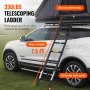 VEVOR Tenda da Tetto Rigida, Tenda da Tetto Triangole Naturnest Rigida per 2-3 Persone, Tenda da Tetto Rigida Pieghevole con Scala Telescopica e Materasso, Impermeabile per Jeep SUV Van Pickup Truck