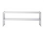 VEVOR Scaffale a Doppio Piano 305 x 1829 x 600 mm Scaffale in Acciaio Inossidabile a Doppio Livello,  Altezza Regolabile, Tavolo da Lavoro di Preparazione per Scaffale per Cucina, Ristorante, Officina