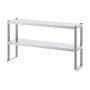 VEVOR Scaffale a Doppio Piano 305 x 1829 x 600 mm Scaffale in Acciaio Inossidabile a Doppio Livello,  Altezza Regolabile, Tavolo da Lavoro di Preparazione per Scaffale per Cucina, Ristorante, Officina