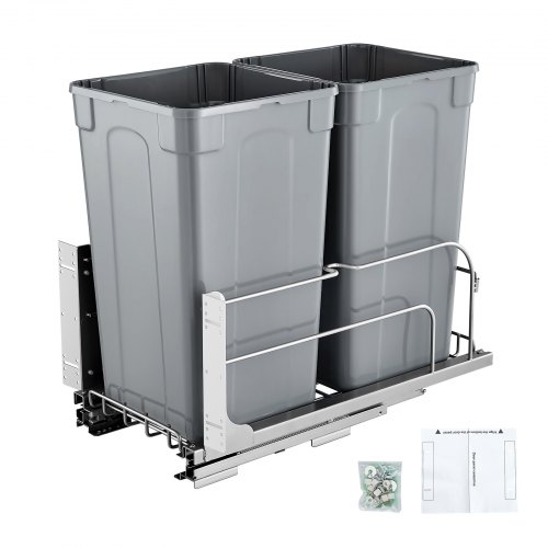 Pattumiera Da Cucina Sospesa 4 Pezzi – Contenitori Per Rifiuti In Plastica PP Da 9L, Da Appendere A Mobile O Cassetto, Secchielli Per Differenziata E Organizzazione