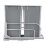 VEVOR Pattumiera Estraibile, ca. 30,6 L x 2, Contenitori per Rifiuti da Cucina Sottotop Doppi, Cestino per la Raccolta Differenziata con Kit Porta e Chiusura, per Mobili da Cucina, Lavello, Grigio