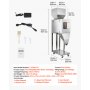 VEVOR Macchina Dosatrice Automatica per Polveri e Granuli 20-3000 g Argento, Dosatore Automatico per Granuli con Pedale in Acciaio Inox, Pesatura Intelligente, per Caffè, Cereali, Tè e Spezie, Argento